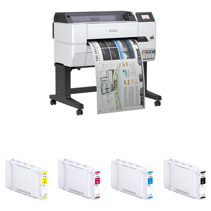Epson SureColor T3475 Impresora Formato Ancho 24" Resolución 2400x1200 Kit Cartuchos UltraChrome XD2