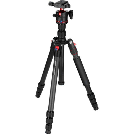 Neewer BASICS TP17B Trípode de Viaje Carbono 64" Carga 13.2 lb con Cabezal Bola