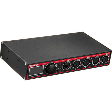 SWISSON XND Nodo Ethernet DMX 4 Puertos XLR 5-Pin OLED 7W Box Style