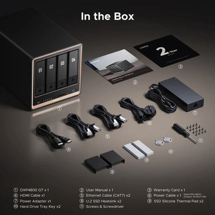UGREEN NASync DXP4800 GT Caja NAS 4 Bahías AMD Ryzen 2.1GHz 8GB RAM