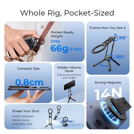 SmallRig FS-C1 Soporte Plegable para Móvil con Anillo Magnético Integrado