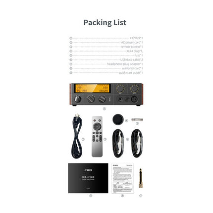 FiiO K17 R2R DAC y amplificador de auriculares 24+5 bits 4W negro