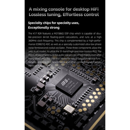 FiiO K17 R2R DAC y amplificador de auriculares 24+5 bits 4W negro