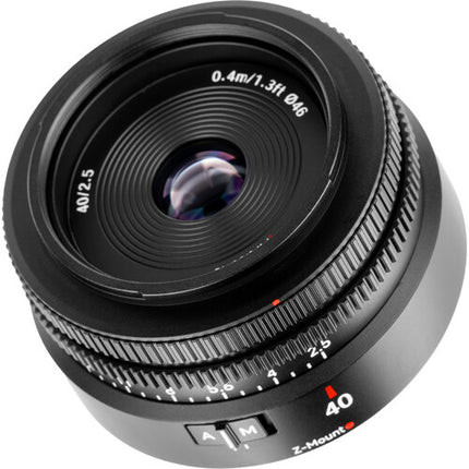 7Artisans AF 40mm f2.5 Lente para Nikon Z F2.5 a F16 Distancia 15.7"
