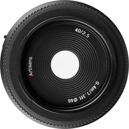 7Artisans AF 40mm f2.5 Lente para Nikon Z F2.5 a F16 Distancia 15.7"