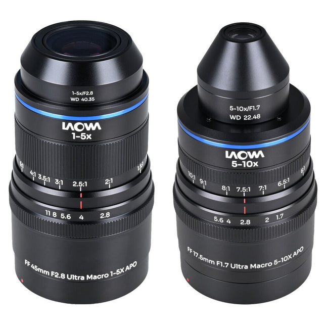 Venus Optics Laowa Aksen 45mm f28 y 17.5mm f17 Lentes Ultra Macro APO Canon EF