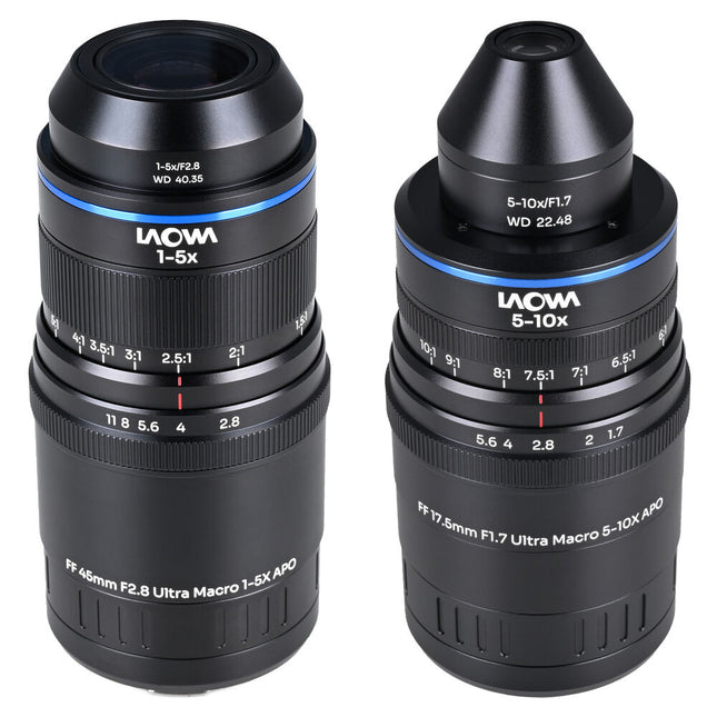 Venus Optics Laowa Aksen 45mm y 17.5mm Lentes Ultra Macro APO Juego L-Mount