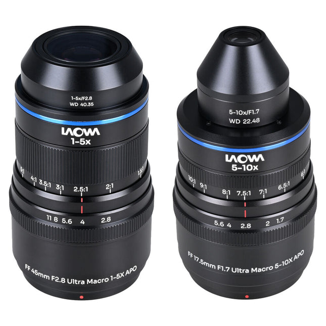 Venus Optics Laowa Aksen Set de Lentes Ultra Macro 17.5mm 45mm para Nikon F