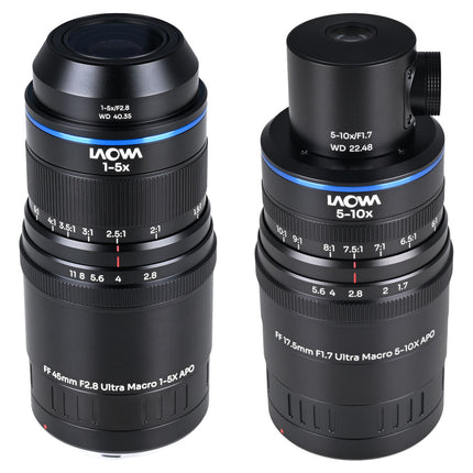 Venus Optics Laowa Aksen 45mm y 17.5mm Lentes Ultra Macro APO Canon RF