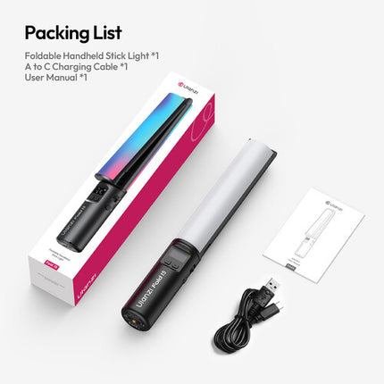 Ulanzi FOLD15 Luz Tubular Plegable 2500-9000K CRI 95 RGB