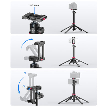 Ulanzi MT-44 B Soporte 2 en 1 Quadpod y Selfie Stick 3.3 lb con Control Remoto Bluetooth