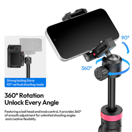 Ulanzi MT-44 B Soporte 2 en 1 Quadpod y Selfie Stick 3.3 lb con Control Remoto Bluetooth