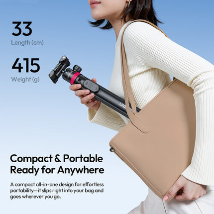 Ulanzi MT-44 B Soporte 2 en 1 Quadpod y Selfie Stick 3.3 lb con Control Remoto Bluetooth