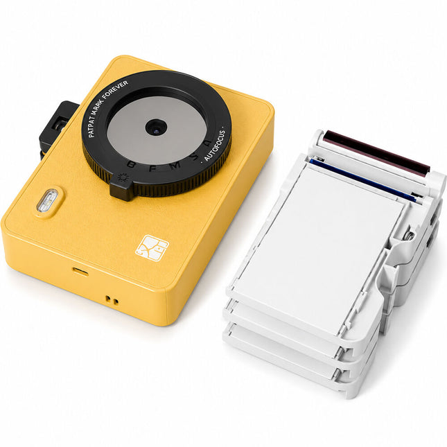 Hanin M5S Cámara Instantánea con Kit de Película 2MP 300 dpi 20 Exposiciones Amarilla