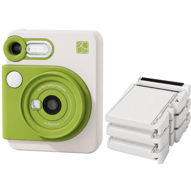 Hanin M6 Cámara Instantánea con Kit de Película 20 Exposiciones Verde 2MP 300 dpi