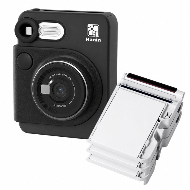 Hanin M6 Pro Cámara Instantánea 2MP 20 Exposiciones Kit de Película Negra