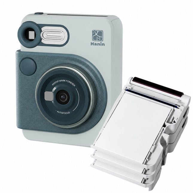 Hanin M6 Pro Cámara Instantánea Azul con Kit de Película 20 Exposiciones 2MP Bluetooth