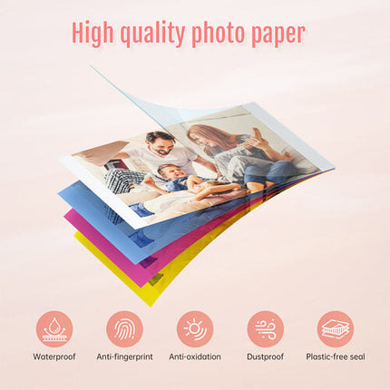 Hanin Papel Foto 4 x 6 Pulgadas y Cinta para Impresora CP4100 54 Hojas