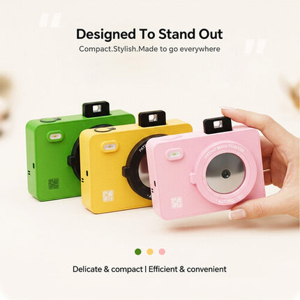 Hanin M5S Cámara Instantánea Verde con Kit de Film 20 Exposiciones 2MP 300 dpi