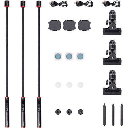 SmallRig RM 01B Luz LED para Fotografía Macro Kit 3 Luces 1800-7500K IP54