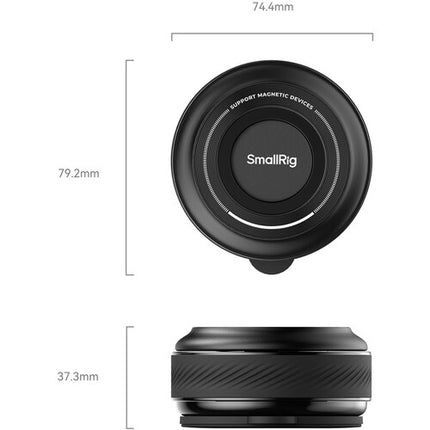 SmallRig Soporte Multifuncional con Ventosa PU Ajustable y Metal Dual-Eje
