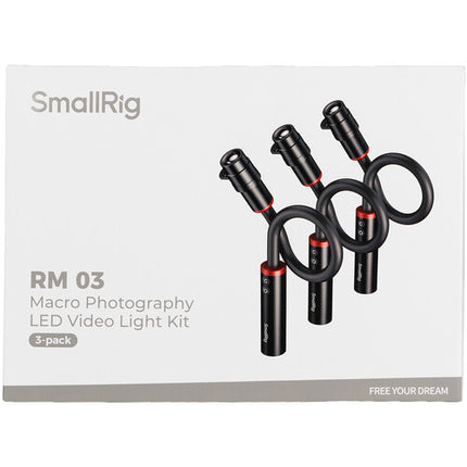 SmallRig RM 03 Kit de Iluminación LED para Fotografía Macro 5 LEDs 140 Minutos IP54