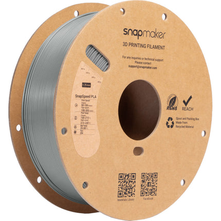 Snapmaker SnapSpeed PLA RFID Filamento 1kg Gris Alta Velocidad