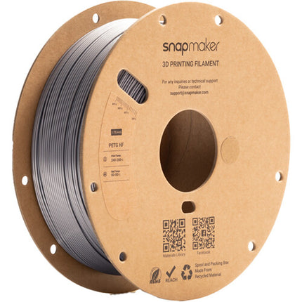 Snapmaker PETG HF RFID Filamento 1kg Gris Resistente Calor Agua Químicos