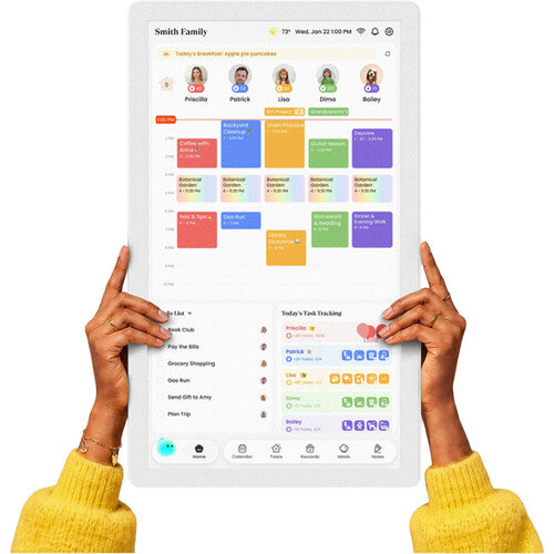 Cozyla Calendar Neo Pantalla 24 Pulgadas Calendario Familiar Rotativo con Clima en Tiempo Real