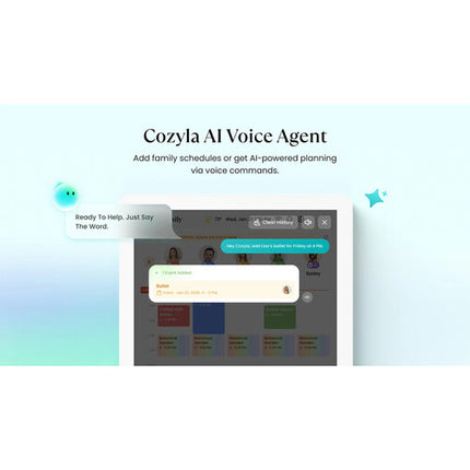 Cozyla Calendar Neo Pantalla 24 Pulgadas Calendario Familiar Rotativo con Clima en Tiempo Real