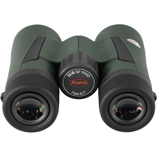 Kowa 10x32 BD III XD Binoculares 10 aumentos Ángulo 67° Estuche suave y correa