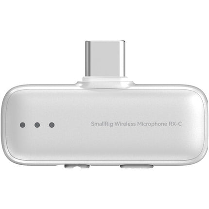 SmallRig S70-C1 Micrófono Inalámbrico USB-C 2.4 GHz Blanco 8h Batería Estuche Carga