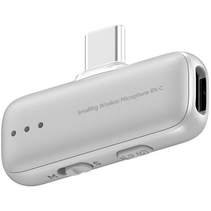SmallRig S70-C1 Micrófono Inalámbrico USB-C 2.4 GHz Blanco 8h Batería Estuche Carga