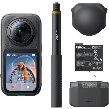 Insta360 X6 Cámara 360° 8K 50fps 47GB Bundle Essentials Negro