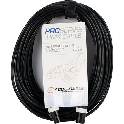 ADJ DMX Pro Series Cable DMX 3-Pin XLR 50 pies PVC resistente