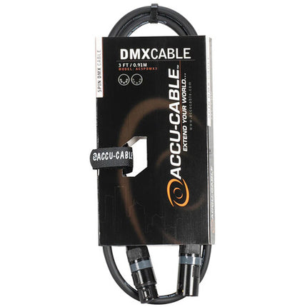 ADJ AC5PDMX3 Cable DMX 5 Pines XLR 3 Pies con Garantía Limitada