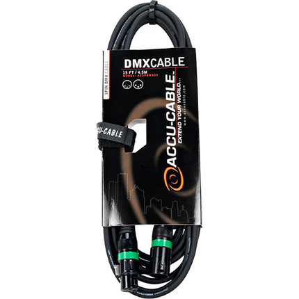 ADJ Accu-cable Cable DMX 3 pines 15 pies 22 AWG cobre estañado PVC