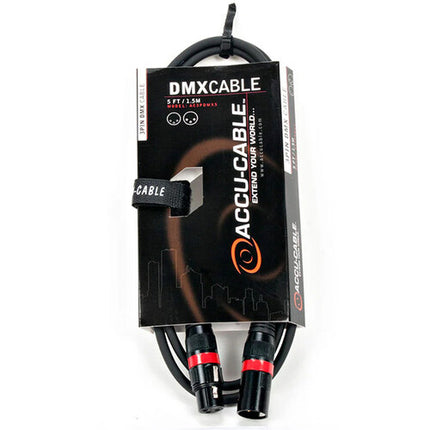 ADJ Accu-cable Cable DMX 3 pines 5 pies 22 AWG cobre estañado PVC