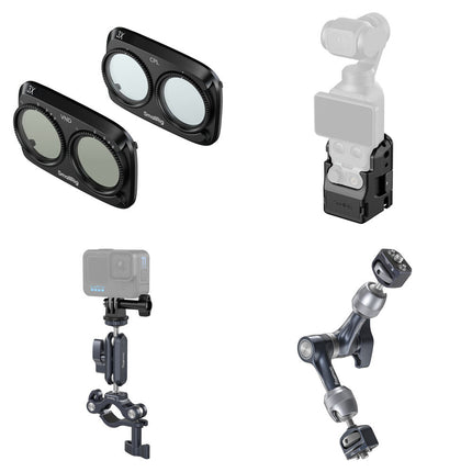 SmallRig Kit de Jaula Expansión y Filtros VND CPL para DJI Osmo Pocket 4P 7" Magic Arm