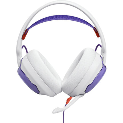 JBL Quantum 250 Auriculares para juegos blancos con drivers 50mm micrófono desmontable