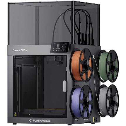 FlashForge Creator 5 Pro Impresora 3D Multi-Color con Volumen 10.1" y 4 Cabezas Intercambiables