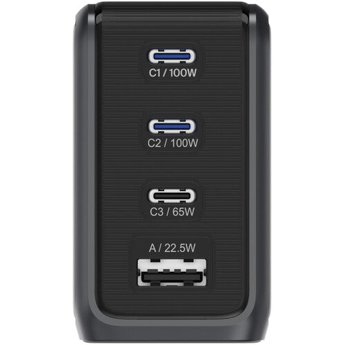 BMX GanSta Pixel Cargador USB 4 Puertos 100W con Pantalla Pixel 2x100W USB-C Adaptadores UK EU AU