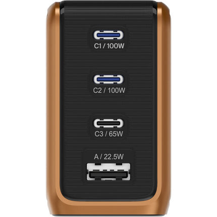BMX GanSta Pixel Cargador USB 100W 4 Puertos con Pantalla Pixel naranja