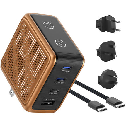 BMX GanSta Pixel Cargador USB 100W 4 Puertos con Pantalla Pixel naranja
