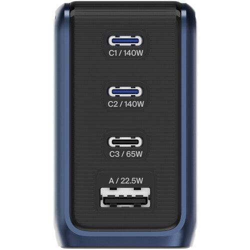 BMX GanSta Pixel Cargador USB 140W 4 Puertos Pantalla LED Azul