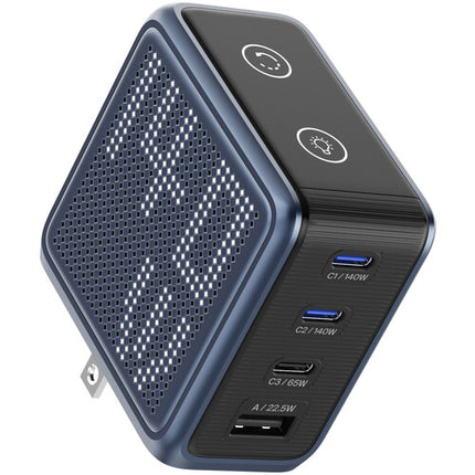 BMX GanSta Pixel Cargador USB 140W 4 Puertos Pantalla LED Azul