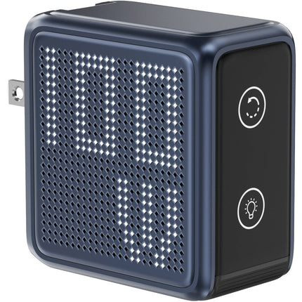 Cargador USB BMX GanSta Pixel 100W 4 Puertos con Pantalla LED Azul y Adaptadores Reino Unido UE Australia