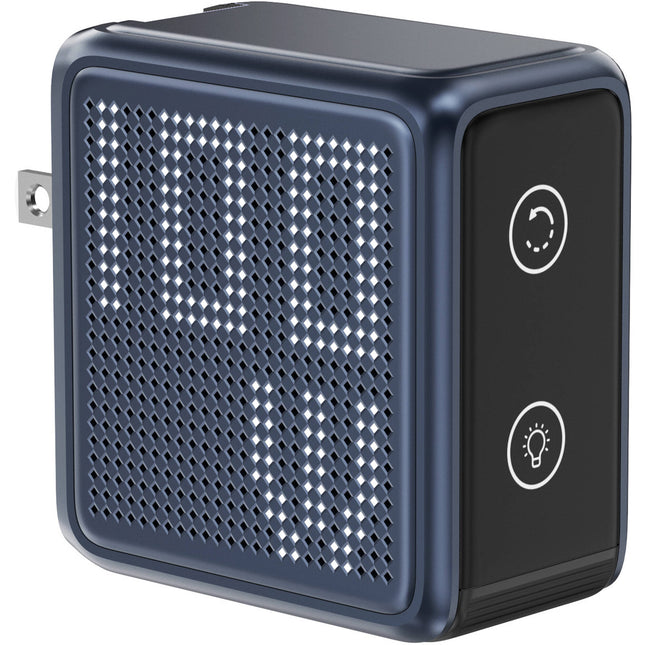 Cargador USB BMX GanSta Pixel 100W 4 Puertos con Pantalla LED Azul y Adaptadores Reino Unido UE Australia
