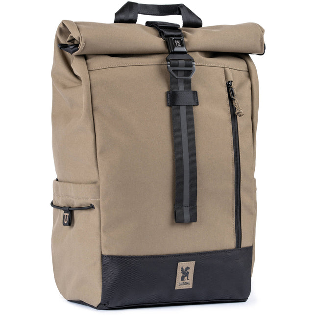 Chrome Industries Initiate Rolltop Mochila Coyote 26L con Funda Acolchada para Laptop y Porta Botellas