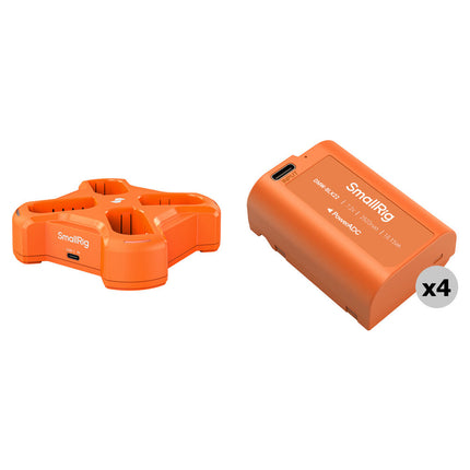 SmallRig DMW-BLK22 Kit de 4 baterías 2520mAh con cargador USB-C